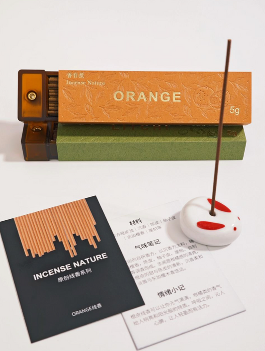 Natural Orange Incense Sticks with Citrus and Woody Notes